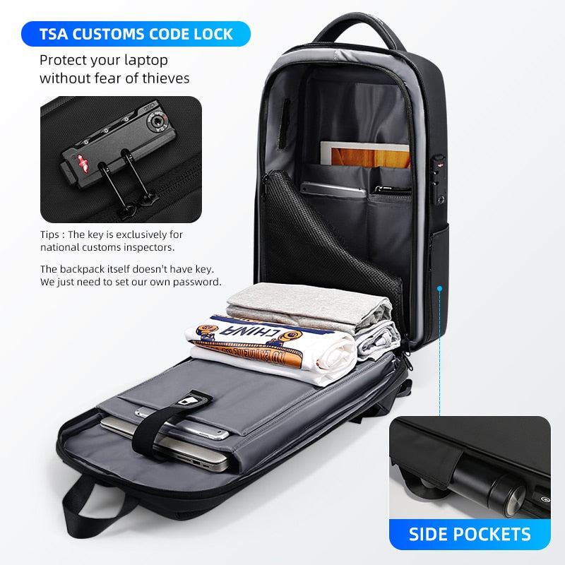 USB Charging, Anti-theft, Waterproof Laptop BagPack.
