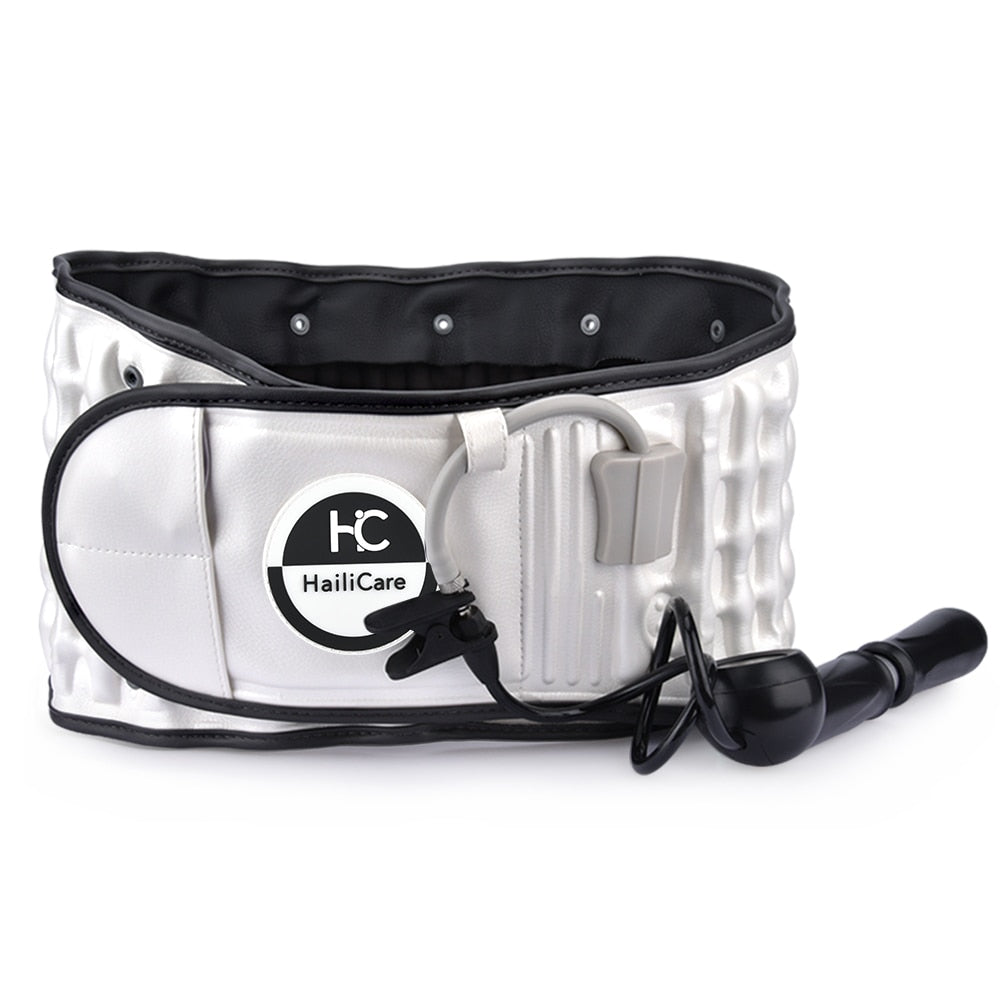 Back Brace Support Belt, Physio Decompression, Back Relief, Waist Lumbar Traction, Backache Heat Therapy, Pain Massager