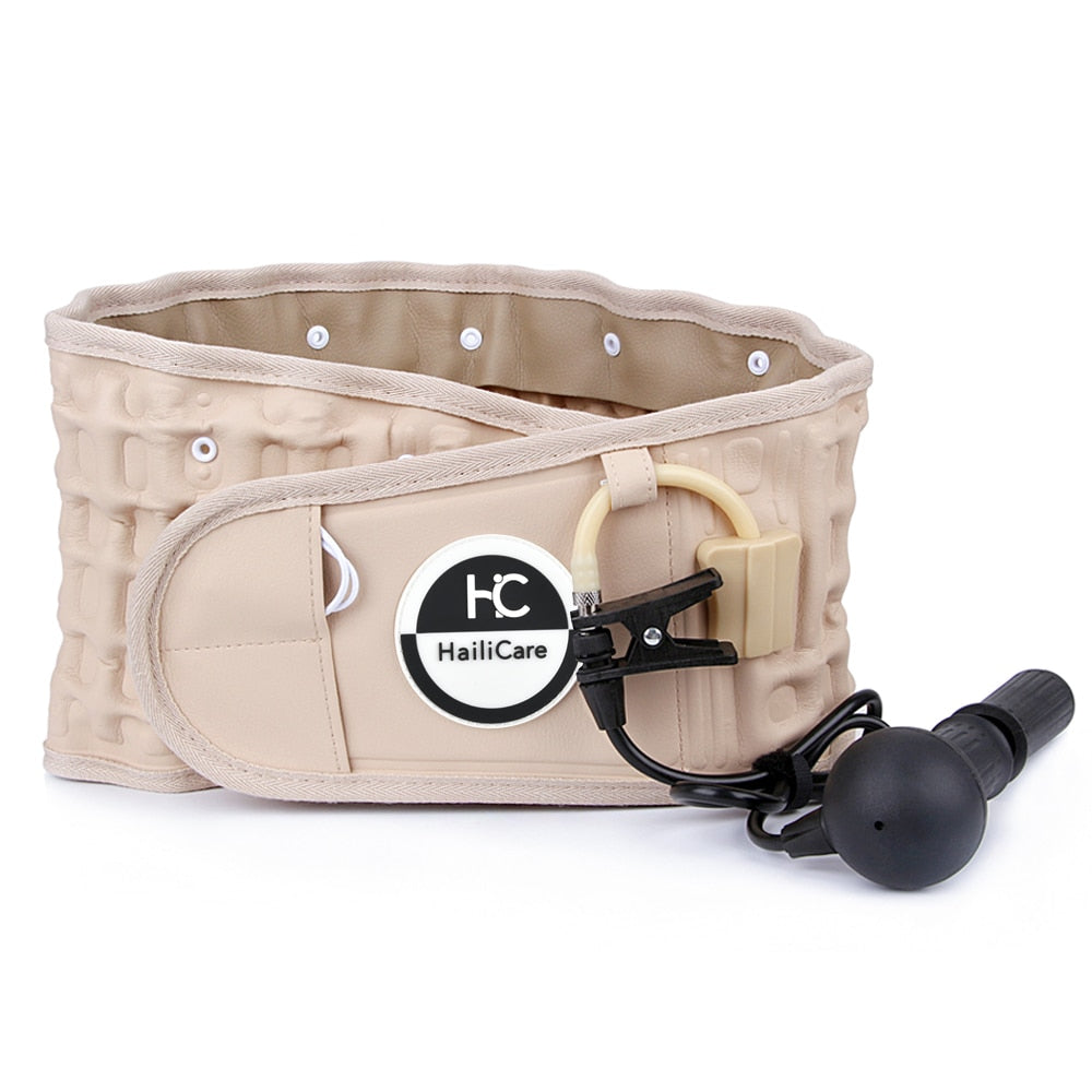 Back Brace Support Belt, Physio Decompression, Back Relief, Waist Lumbar Traction, Backache Heat Therapy, Pain Massager