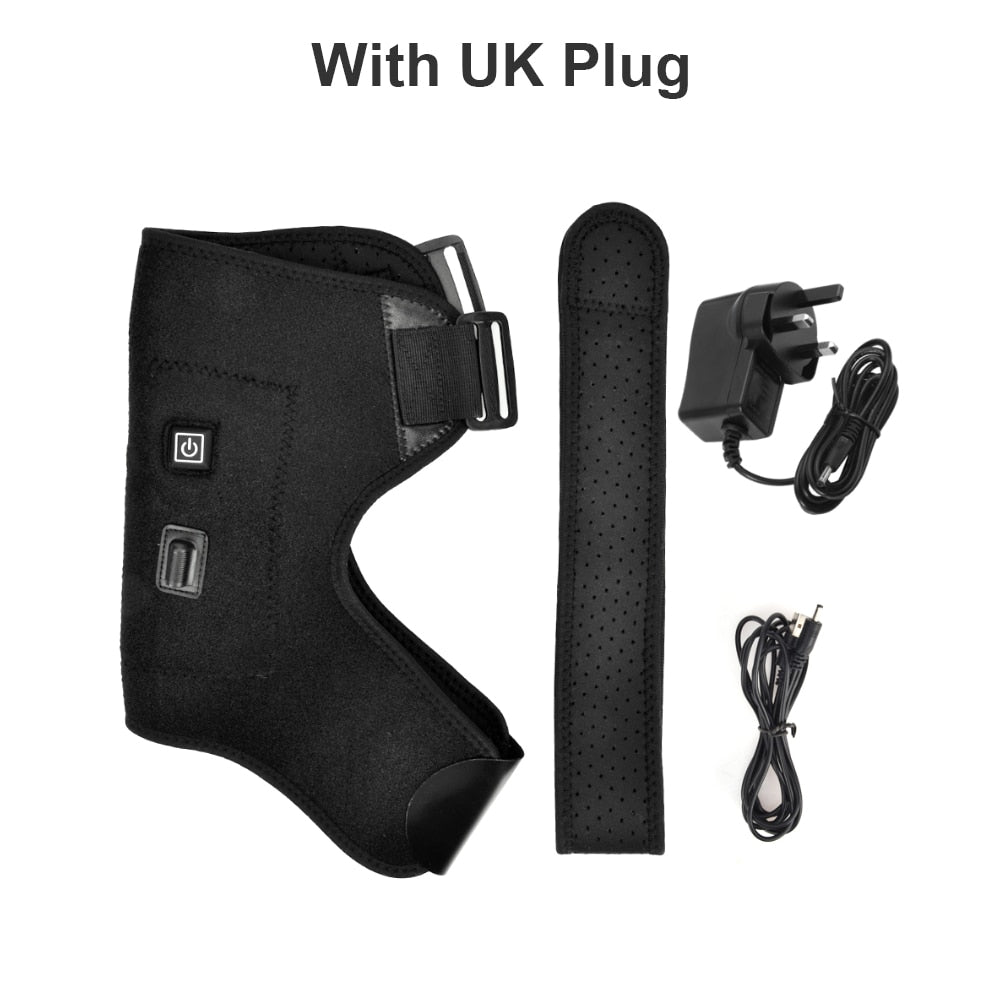 Heat Therapy Shoulder Brace, Adjustable Shoulder Heating Pad for Frozen Shoulder, Bursitis Tendinitis Strain Hot Cold Support Wrap