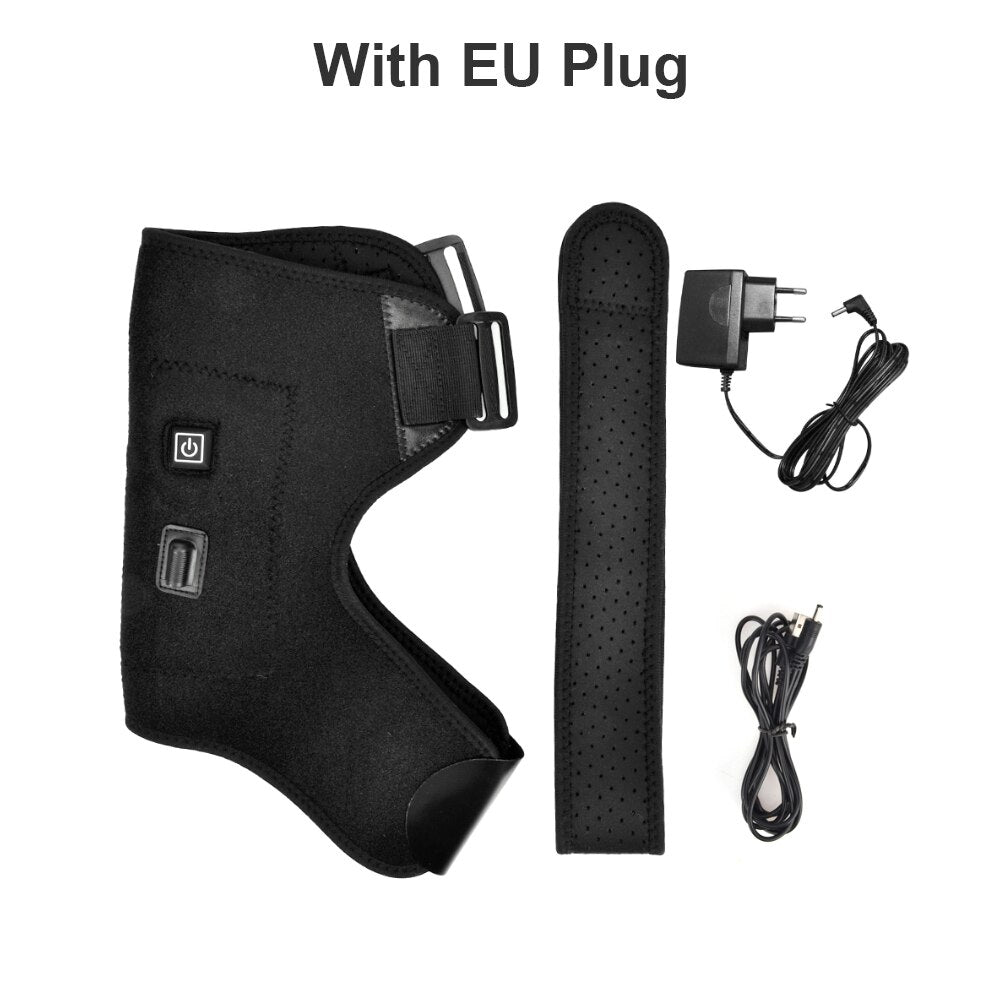 Heat Therapy Shoulder Brace, Adjustable Shoulder Heating Pad for Frozen Shoulder, Bursitis Tendinitis Strain Hot Cold Support Wrap