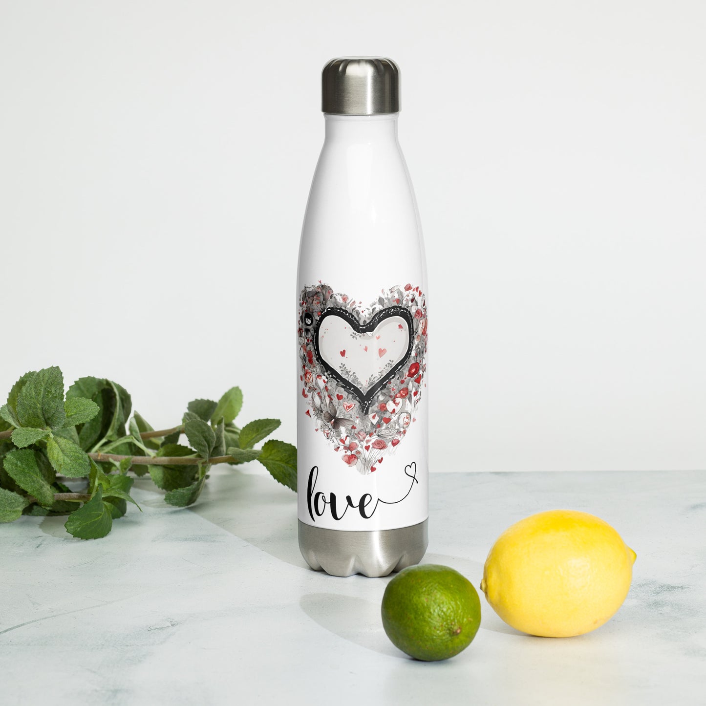 LOVE Stainless Steel Water Bottle