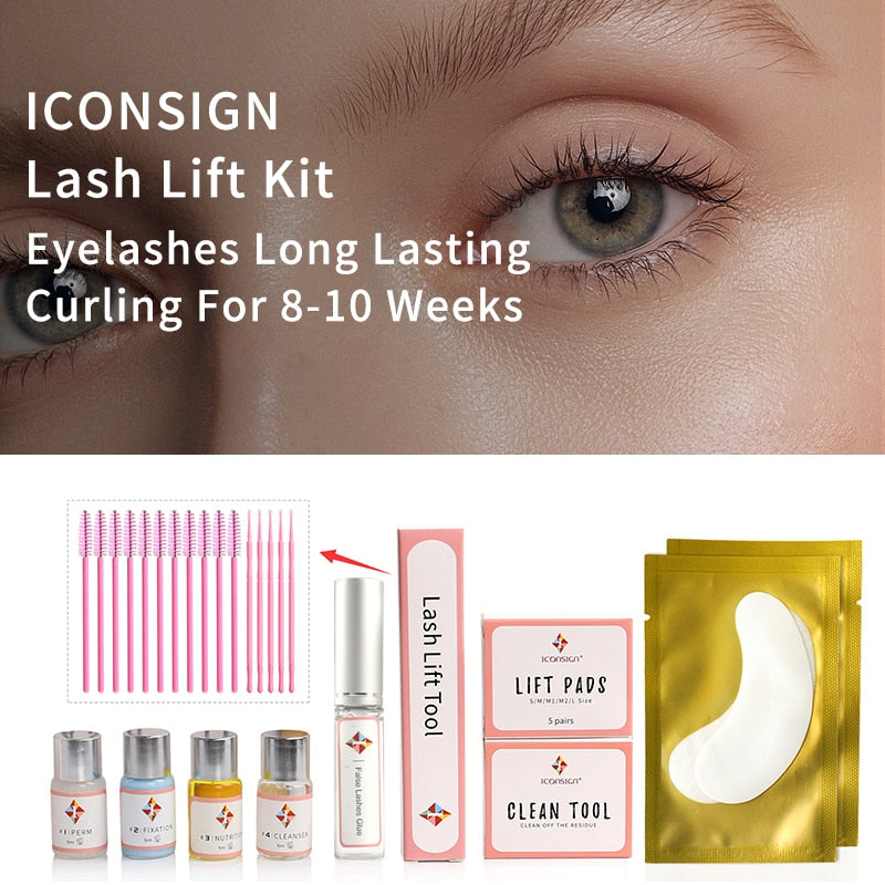 Iconsign Lash Lift Kit, Eyelash Lifting Set, Full Professional Cilia Lift Makeup Lashes, Growth Serum