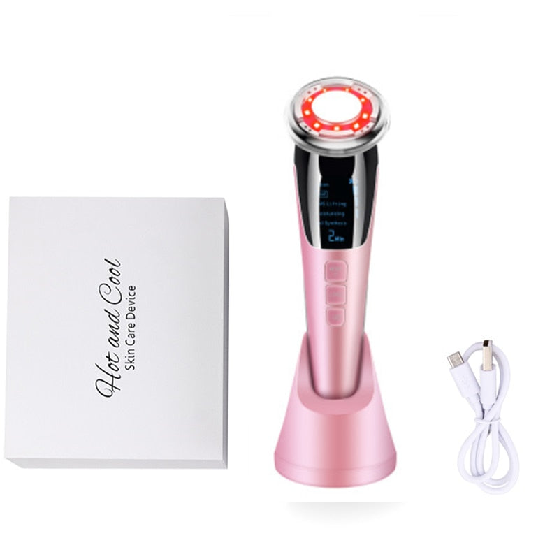 7in1 EMS Radio Mesotherapy Electroporation Lifting Beauty LED Photon Face Skin Rejuvenation Remover Wrinkle Radio Frequency