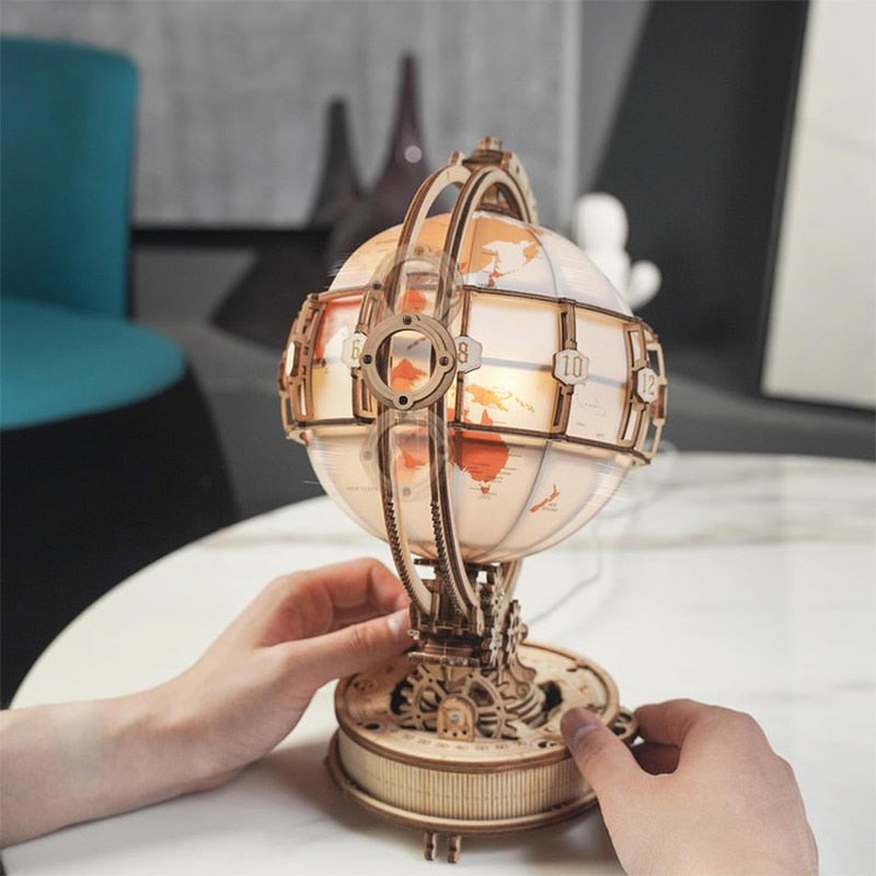 Robotime 3D Puzzle Wooden Luminous Globe Model