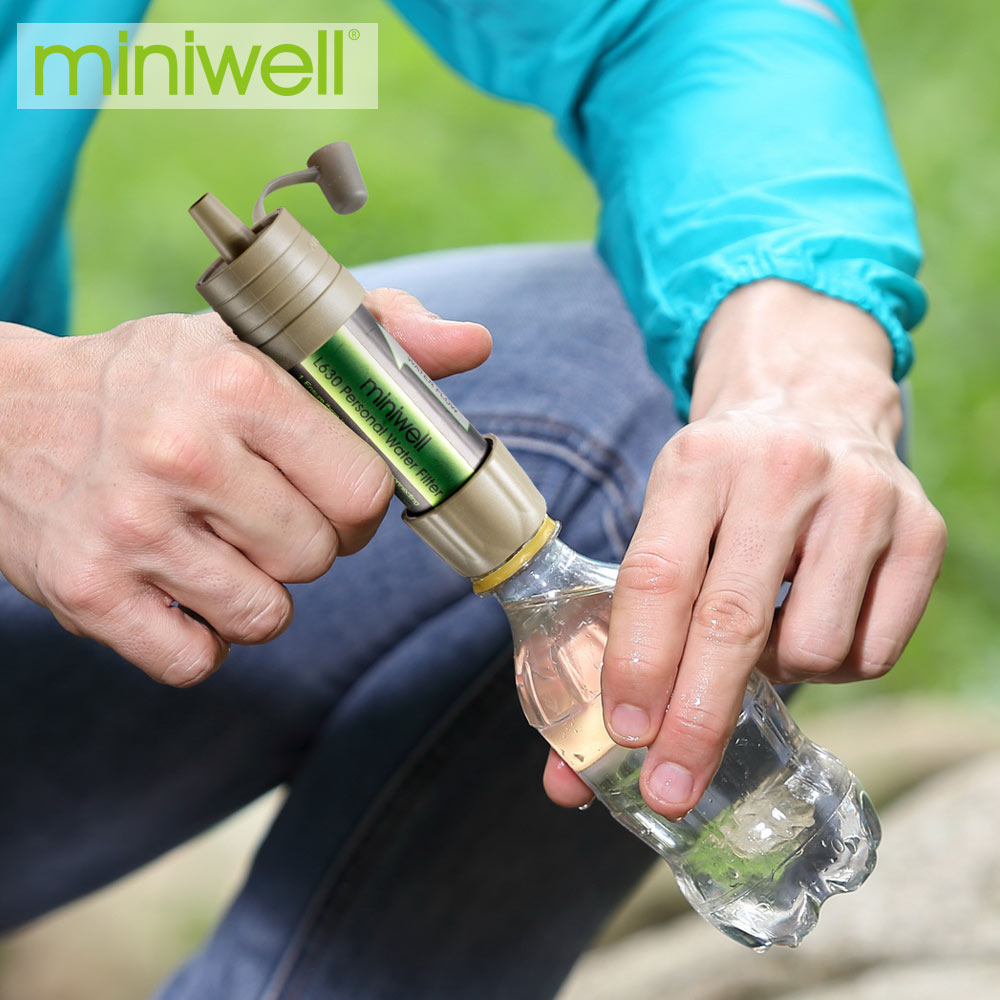 Miniwell Personal Water Filter for Travel, Hiking, Camping, Backpacking