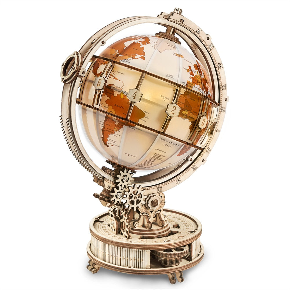 Robotime 3D Puzzle Wooden Luminous Globe Model