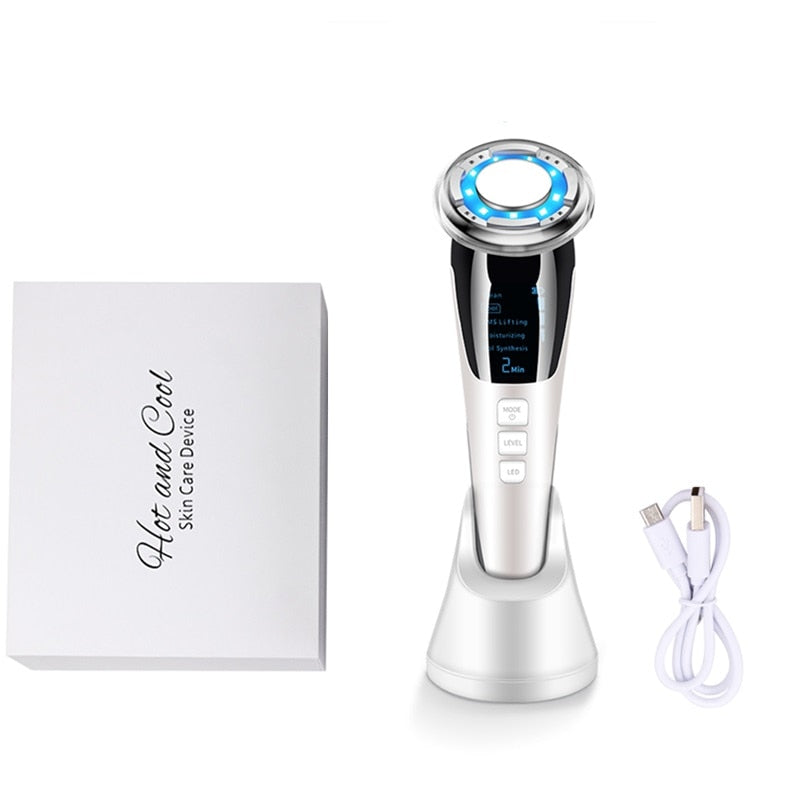 7in1 EMS Radio Mesotherapy Electroporation Lifting Beauty LED Photon Face Skin Rejuvenation Remover Wrinkle Radio Frequency